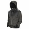 Pioneer Heated Fleece Hoodie Jacket w/ Detachable Hood, Charcoal, L V3210440U-L